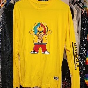NWOT Grizzly Tekashi 6ix9ine 96 Bear on Yellow Long Sleeve Tee - Size M New